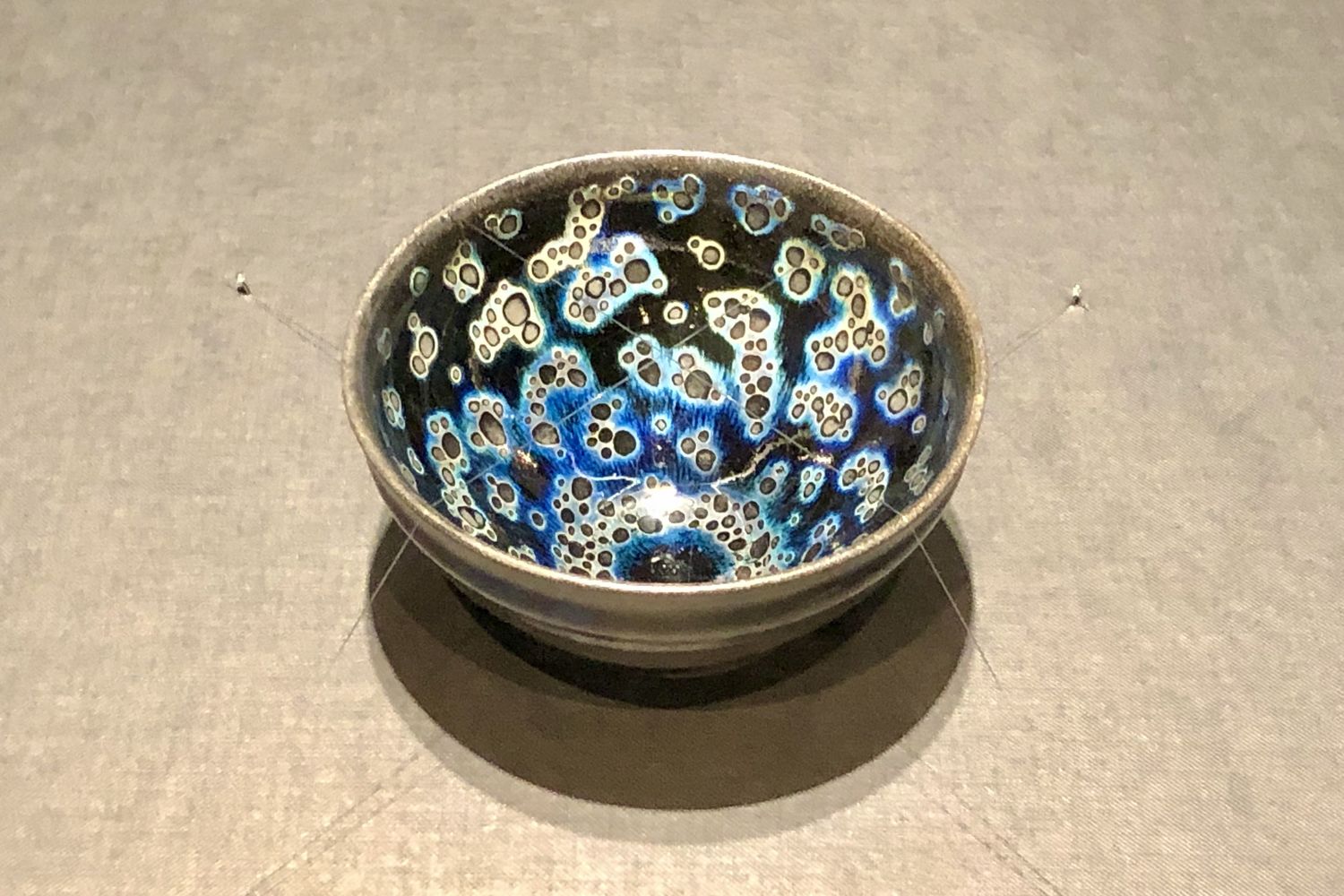 希少】オールドニッポン 19.2cm KINJO 風景文藍色花瓶 2個セット - 花瓶